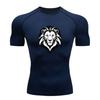 Men's Compression Athletic T-Shirt, Stylish Black White Trib