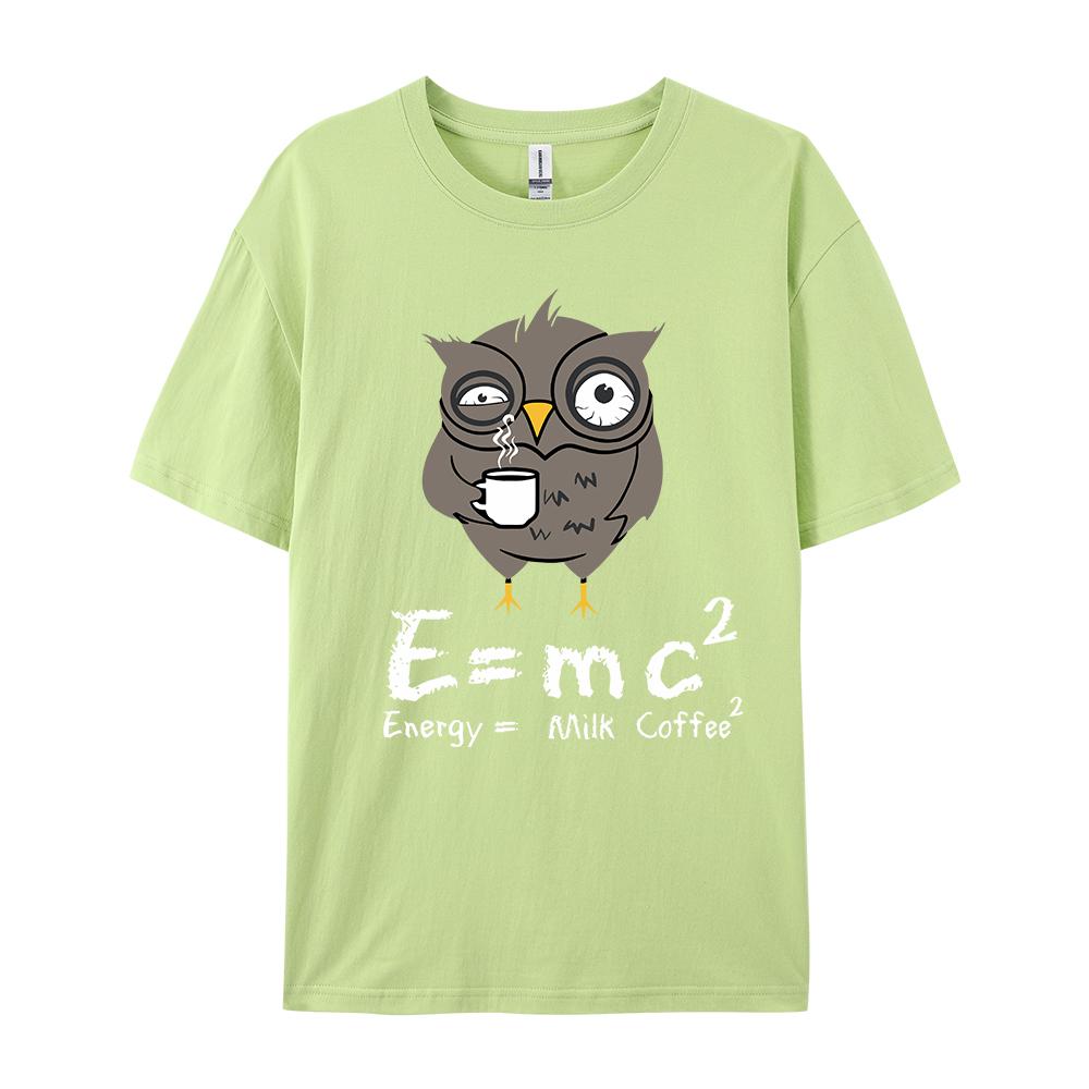 Men Women T-shirt  Energy Milk Coffee Pattern Shirts 2024 New Street Fashion Cotton Short-sleeve T-shirts Top Clothes