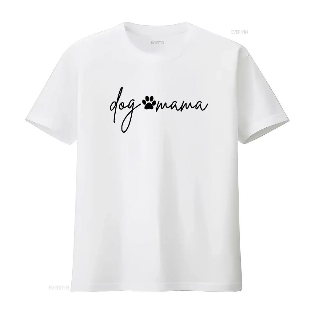 Dog Mama T Shirt Mom Lover Fur Pet Pocket Vintage Washed Homme Stylish Unisex Versatile Streetwear Designer Clothes Slightly