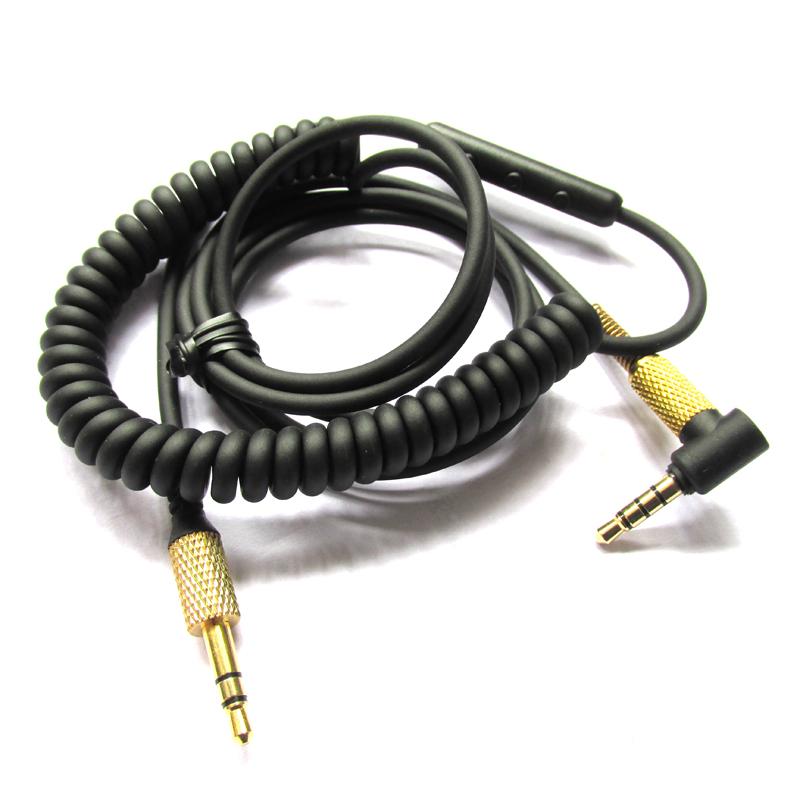 Replacement Audio Cable for Marshall Major II 2 3 III Monitor MID Headphones Cord with Mic Volume Control 3key Black/brown