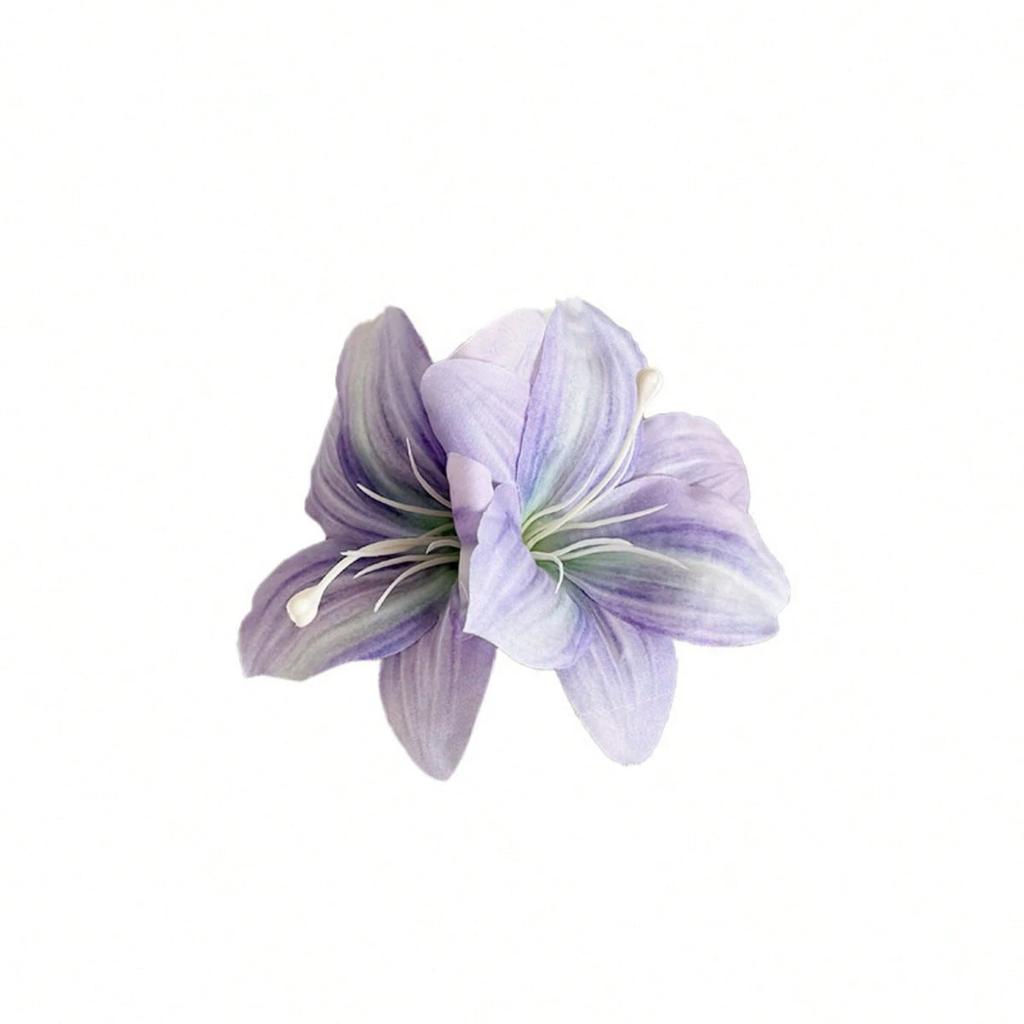 Atmosphere Simulation Lily Flower Hair Clip Beautiful High End Feeling Back Head Hair Bun Shark Hair Clip Headband Accessory New