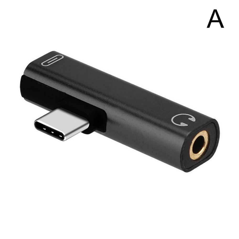 2 In 1 Type C To 3.5mm Jack Converter Earphone Audio Adapter Usb Type Cable C To C Type Headphone Converter Cable Aux For Huawe
