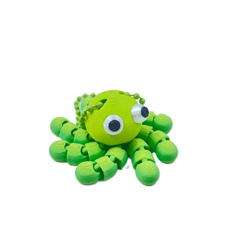 

1/4pcs 3D Printed Octopus Movable Joint Rotatable Articulated Key Chain Pendant Office Desktop Ornament Adults Kid Toy Crafts