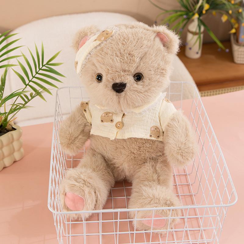 

Cartoon Teddy Bear Plush Pajamas: Cute & Huggable Stuffed Toy Comfort Pillow for Kids 40cm 0.35kg