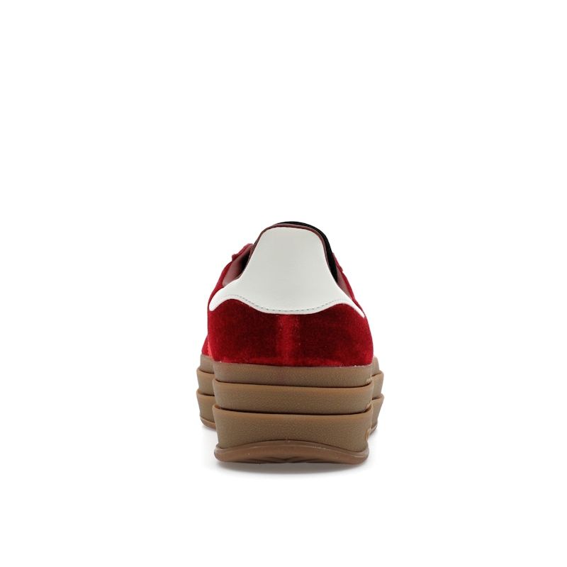 Adidas Gazelle Bold Knallrød Fløyel Damesneakers Off-White IG4388