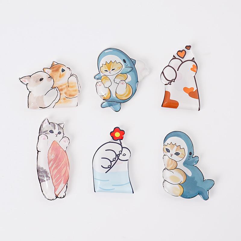 DIY new product simple and cute wind multi-functional suction needle threading device fabric sewing tool magnet refrigerator sticker
