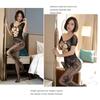 Sexy Perspective Full Body Black Silk Open Crotch Free One-piece Socks Erotic Underwear Seduction One-piece Stockings Net Socks Pajamas Women