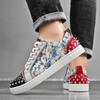 Mode 2025 Nieuwe Mode Casual Leren Schoenen voor Mannen Britse Stijl Platte Designer Schoenen Veterschoenen met Spikes Buiten Wandelen Board Schoen