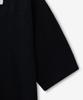 BLOND9 Tail Yarn Coloration Short Sleeve Knit_Navy Ivory
