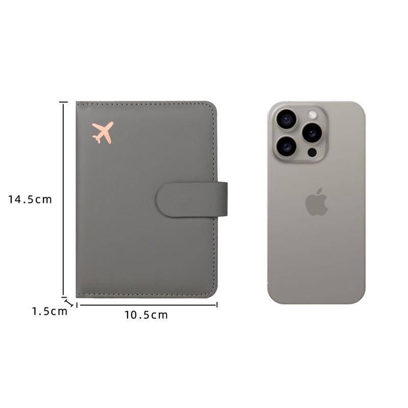 Portable Multi-Functional RFID Passport Holder with Multi-Card Slots, PU Leather, Cross-Border Ticket Protector