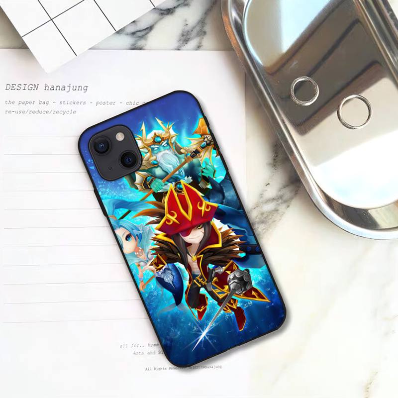 Game Summoners War Phone Case For iPhone 11 12 Mini 13 14 15 Pro XS Max X Plus SE XR Shell