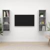 Meubles TV muraux 2 pcs  béton Bois d'ingénierie