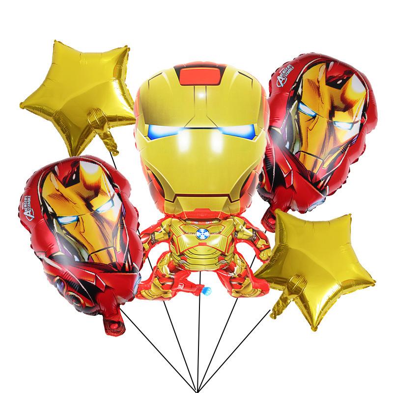 Marvel Avengers Series Game Iron Man Spider-Man Aluminum Film Balloon Suit Party Decoration