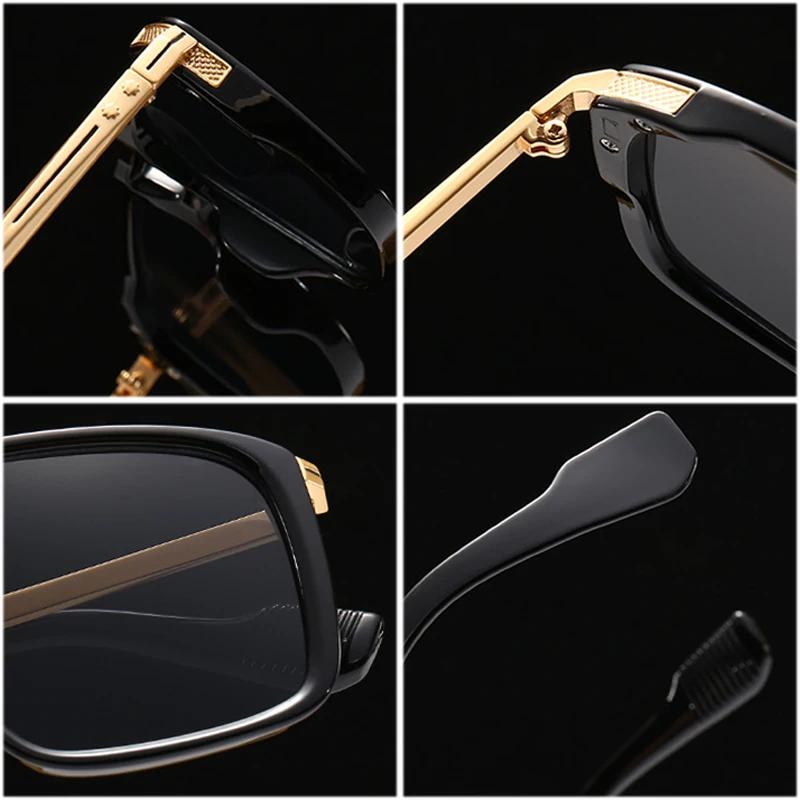 SHAUNA Retro Double Bridges Men Pilot Sunglasses Shades UV400 Fashion Rivets Women Gradient Sun Glasses