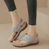 Fashion Shoes for Women 2025 Summer Clip Toe Women's Sandals Platform Rome Sandals Gold Bling Casual Wedges Shoes Women Sandalias