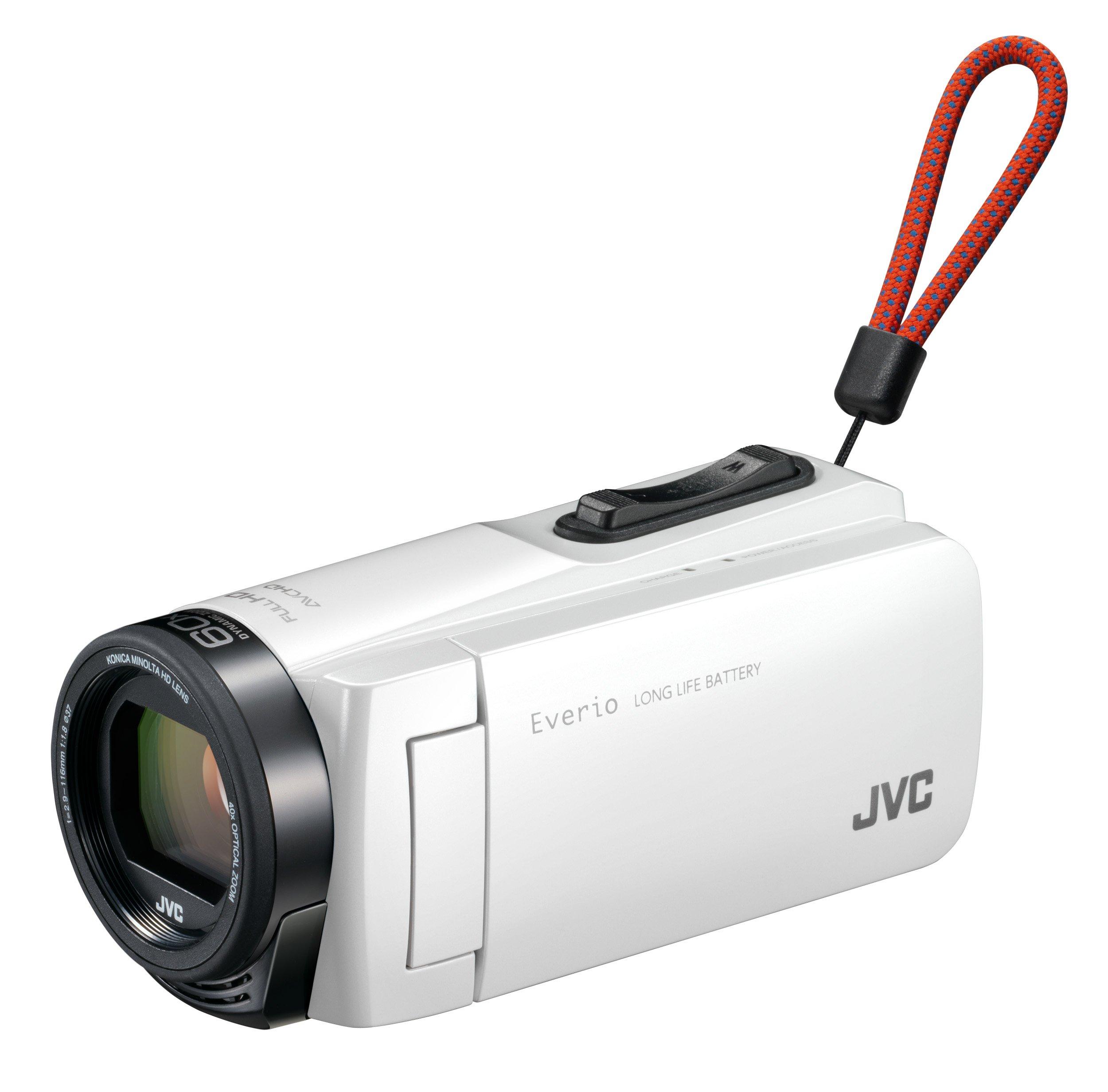 

JVC Kenwood Everio Shockproof and Video Freeze-Resistant Camera, 32GB, White, GZ-F270-W білий
