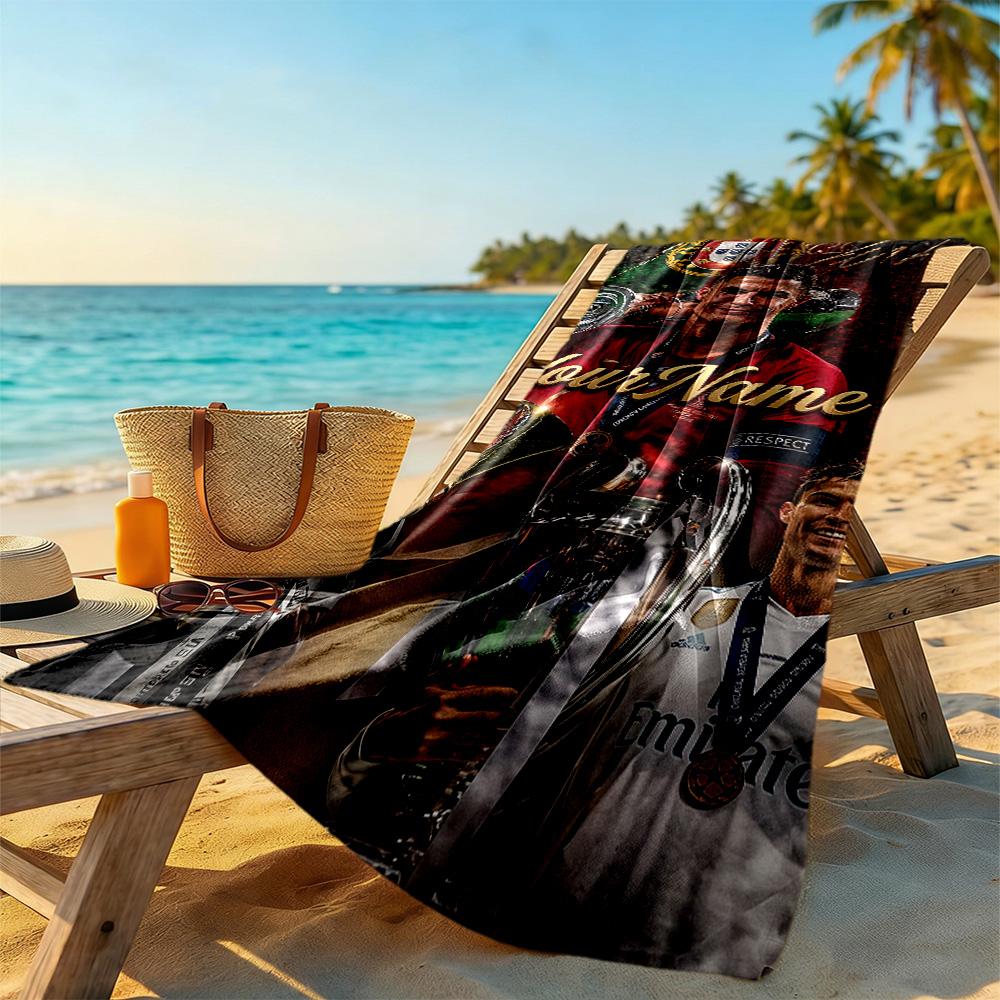 Cristiano Ronaldo Customized Name Beach Towel Soft Durable Quick-Dry