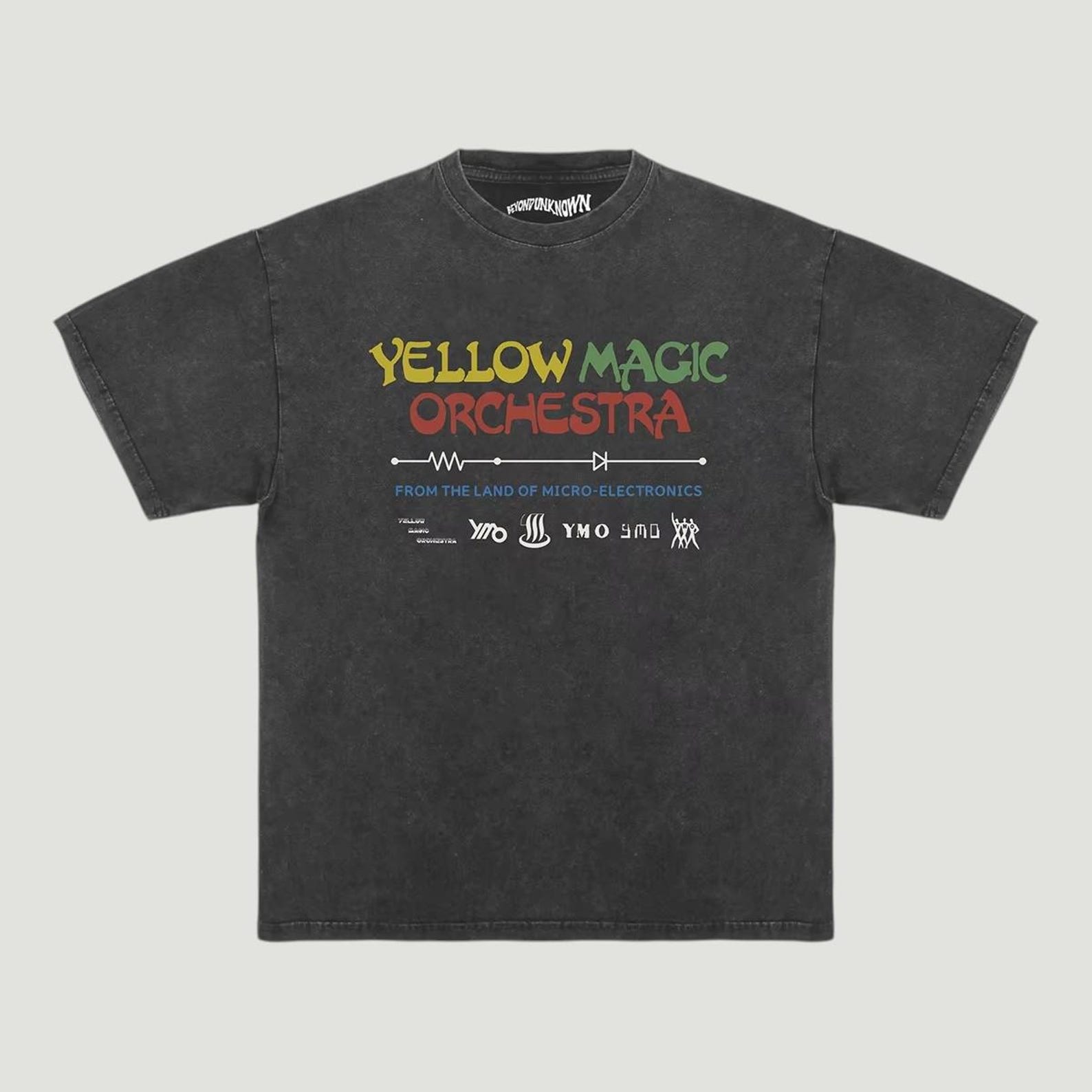 Yellow Magic Orchestra T-Shirt, Synthpop Electronic Band Tee, Retro Japanese Music Graphic Shirt, Vintage 80s YMO Unisex Tee 2XL