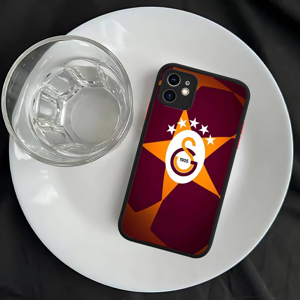 Fotbalový tým Galatasaray Pro Silikonový matný kryt na telefon Pro iPhone 16 Pro Max 15 14 13 12 11 X XS MAX