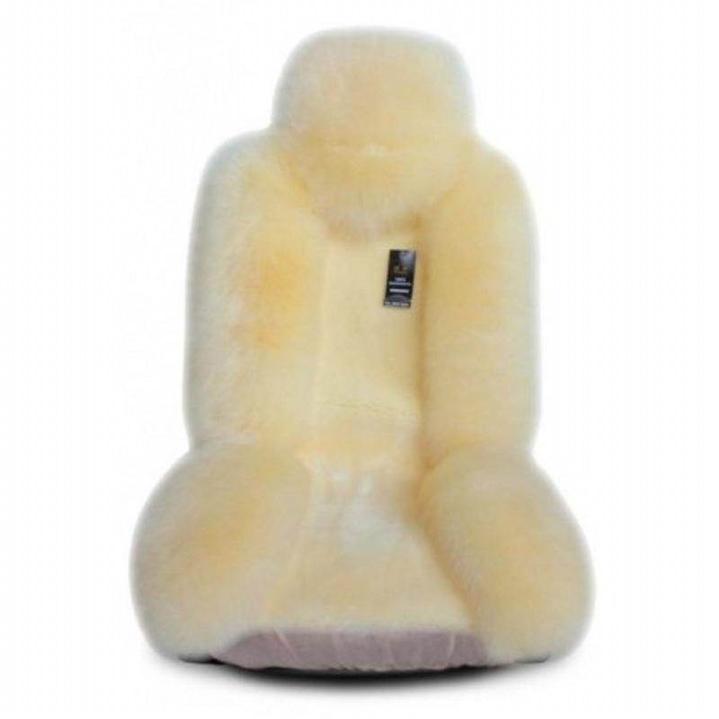 One-Piece Wool Car Seat Cushion - Plush Fur Winter Pad