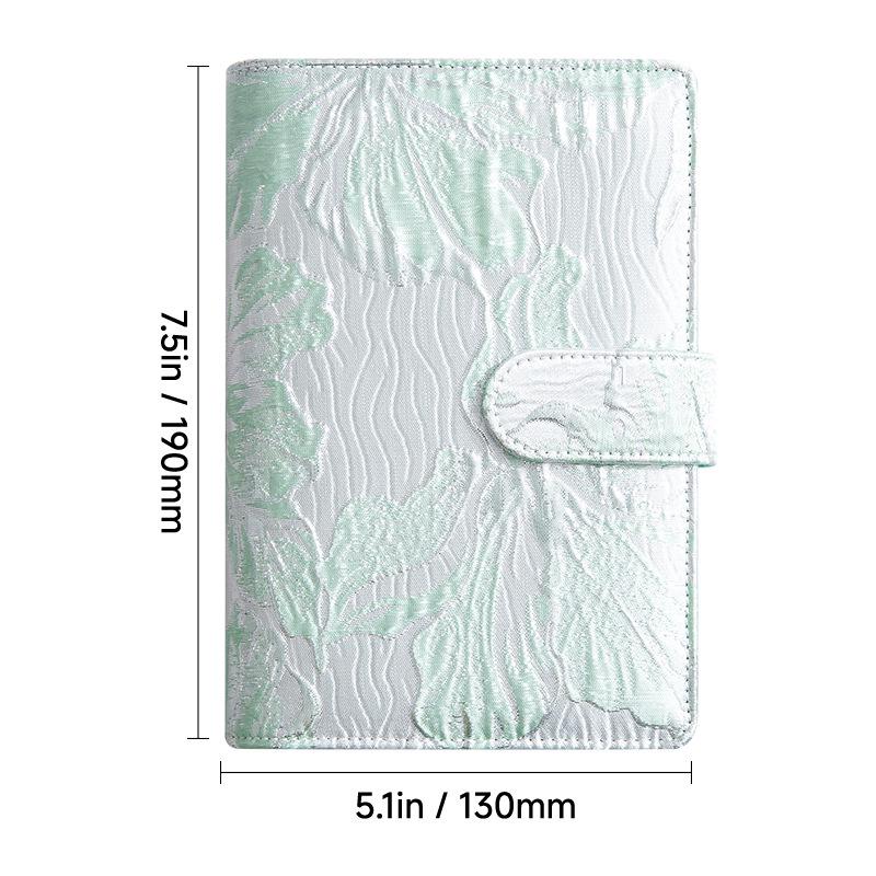 Creative A6 Loose-leaf Notebook with Zipper Bag - Macaron Floral Cash Budget Planner