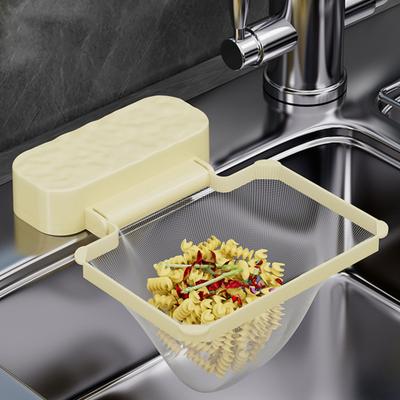 Disposable Sink Filter Rack with 100 Filter Mesh Bags Water Wave Texture