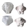Multipurpose 3D Lovely Elephant Flexible Silicone Mould Portable for Resin and Plaster Art Projects and Special Gifts