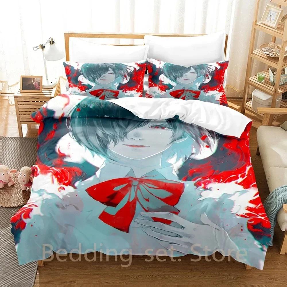 Tokyo Ghoul Touka Kirishima Bedding Set Single Twin Full Queen King Size Bed Set Adult Kid Bedroom Duvetcover Sets Anime