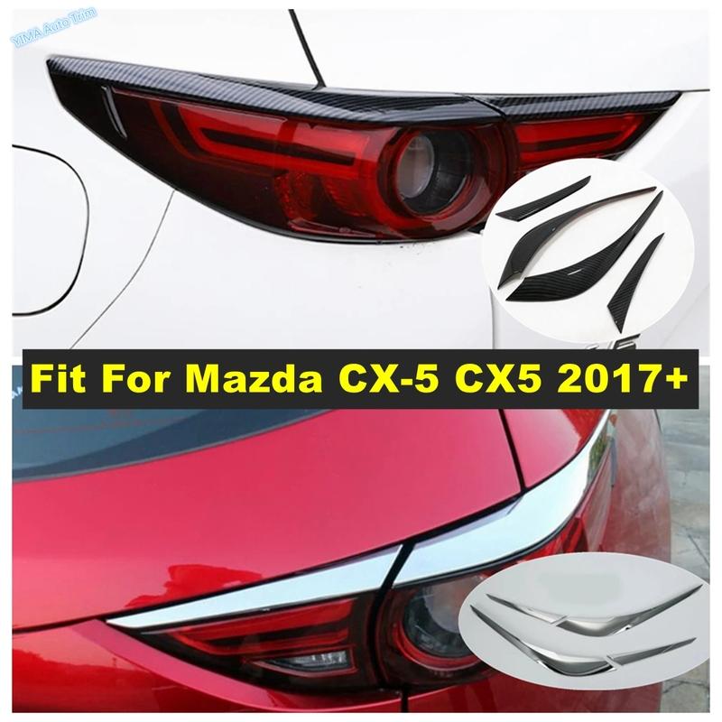 Car Front Headlight Eyebrow Decoration Cover Trim Fit For Mazda CX-5 CX5 2017 - Rear Headlamp Eyelid Exterior Accessories