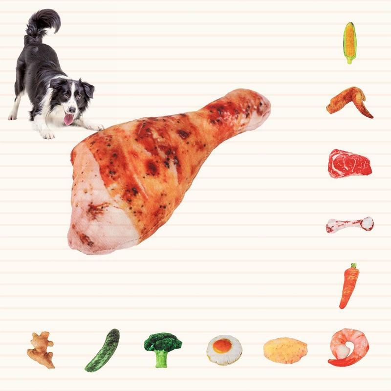 Juguete masticable duradero de lona para perros con diseño de verduras para horas de diversión