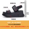 Women's Sandals 2025 New Hollow Sports Casual Soft-soled Fashion Sandals Women's Platform Velcro Roman Shoes Xia Liang