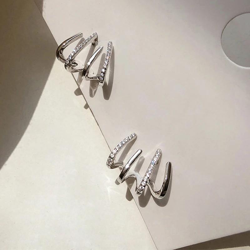 Fashion Exquisite Rhinestone Decor Ear Cuff earring for Woman Arrival Christmas Gift stud Earrings Women Earrings