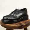 66-1 Brock Carved Men'S Shoes British Fashion Casual Leather Shoes First Layer Cowhide Retro Handmade Old Platform Shoes