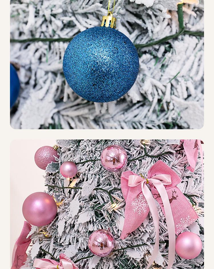 Luminous 1.8m Flocked Snow-Falling Retractable Christmas Tree for Home or Mall Decoration