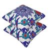 Oriental Tile Floral Pattern 2 Pcs Square Pillowcase Pillow Cover Zip Decorative Comfort Throw Pillow For Home Living Room