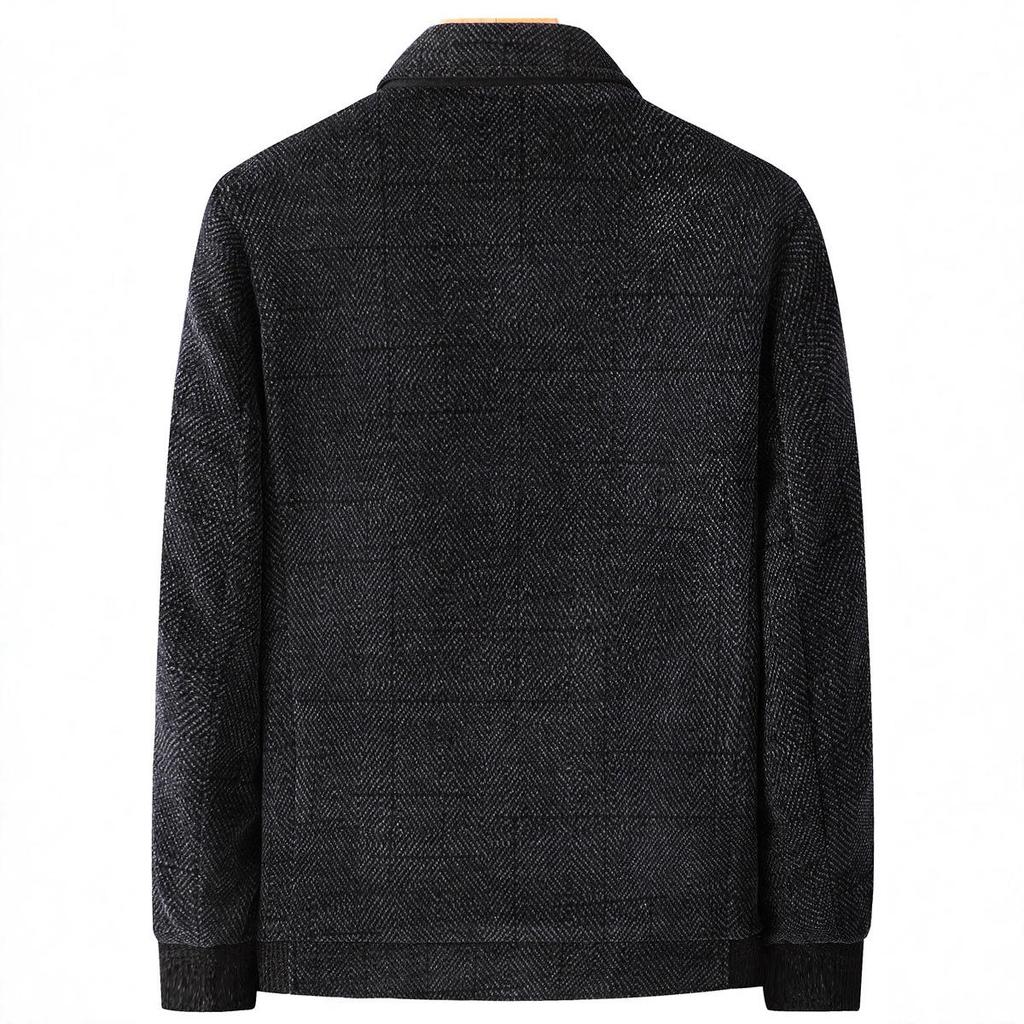 Dad’s Chenille Cotton Jacket - Middle-aged Men's Winter Coat with Velvet Lining