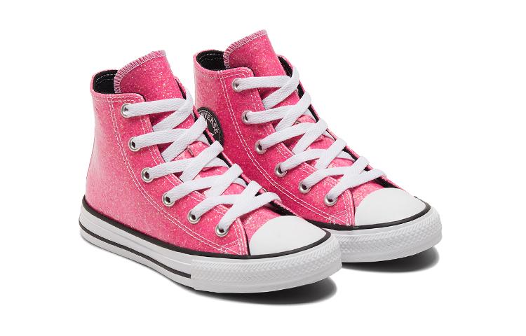 Converse Chuck Taylor All Star High Top Kids Canvas Shoes Fuchsia Teenagers 672098C