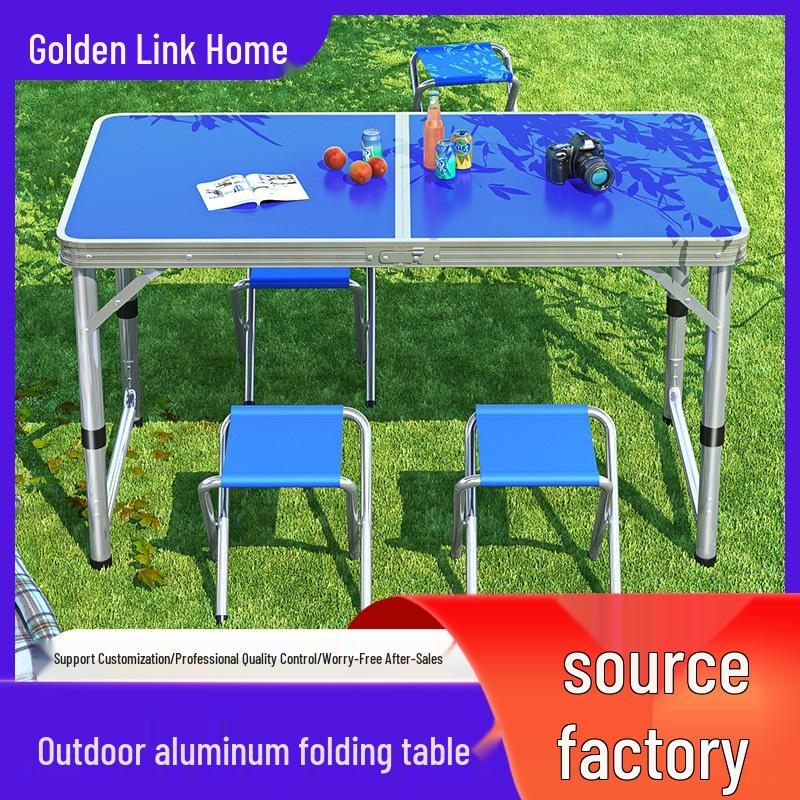 Portable Aluminum Folding Table - Multifunctional Dining, Study, or Outdoor Use