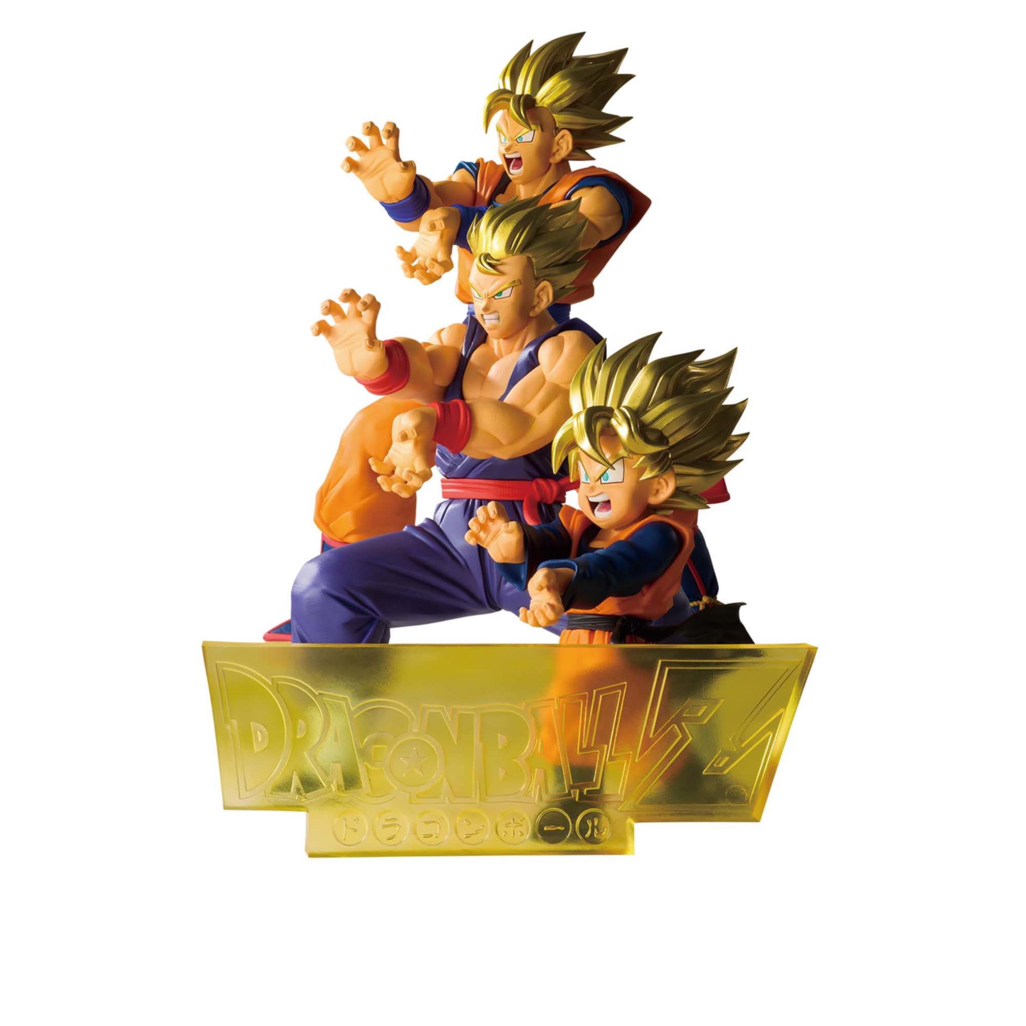 Dragon Ball Z BLOOD OF SAIYANS Super Saiyan Son Son Son Goku Set Goten, Gohan, 3-Figure