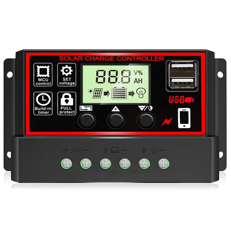 Solar Panel Set 100W Kit Controller Portable USB Generator System 12V 24V Electric Energy Power Charger Camping Board 10/20/30A
