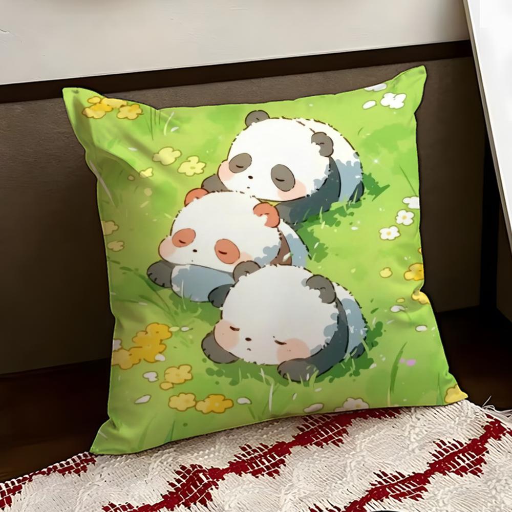 Cartoon Drawing Animal Cushion Cover Reversible Soft Durable Pillow Cover Home  Car MultiScene Use for Daily Comfort