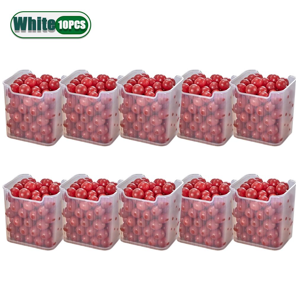 1-10PCS Refrigerator Side Door Organizer Transparent Storage Box for Bottles Condiments Snacks and Kitchen Tidying