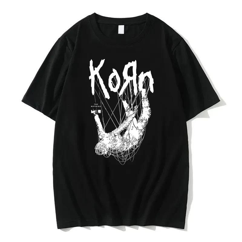 

2026 Summer Bestselling New Metal Band Korn Casual ShortSleeved TShirt for Unisex Loose and Breathable Shirt Y2k S