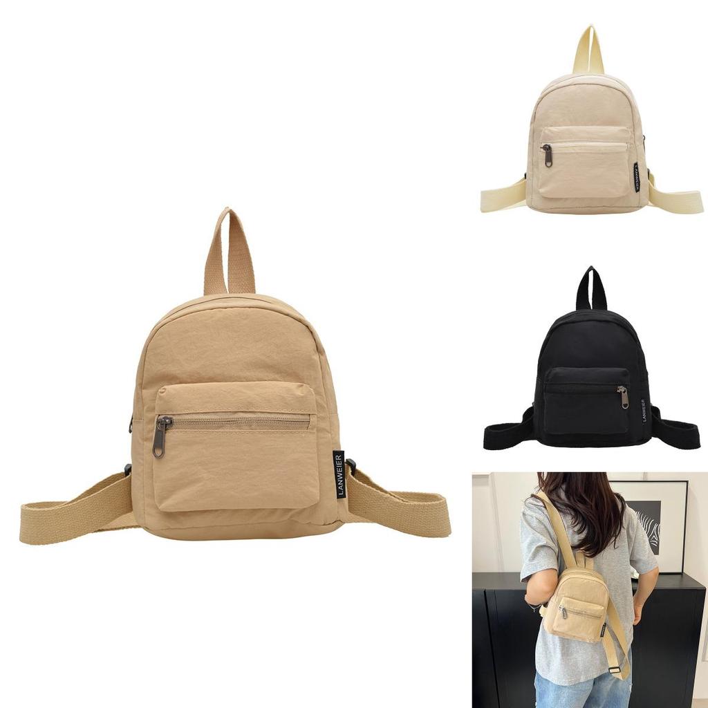 Minimalist Women Casual Small Backpack With Fabric For Daily Use