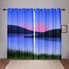 Nature Landscape Sunset Sea Blackout Window Curtains for Bedroom Living Room Bathroom Kicthen Door Hall High Shading New Pattern