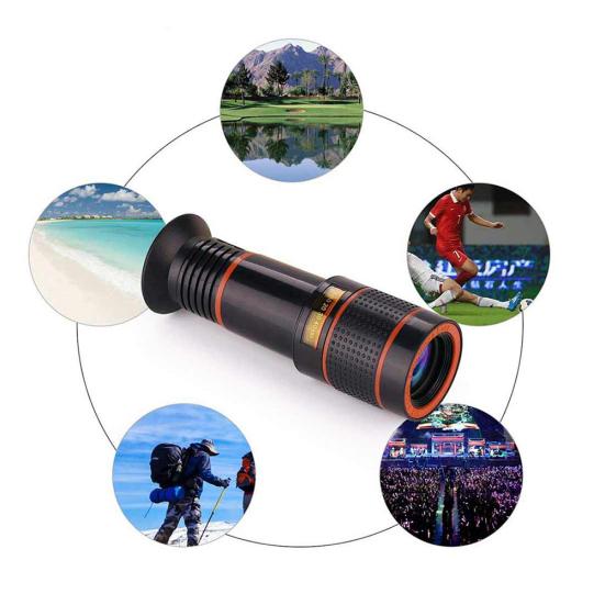 Universal 8X 12X Mobile Phone Camera Telephoto Lens External Telescope with Clip