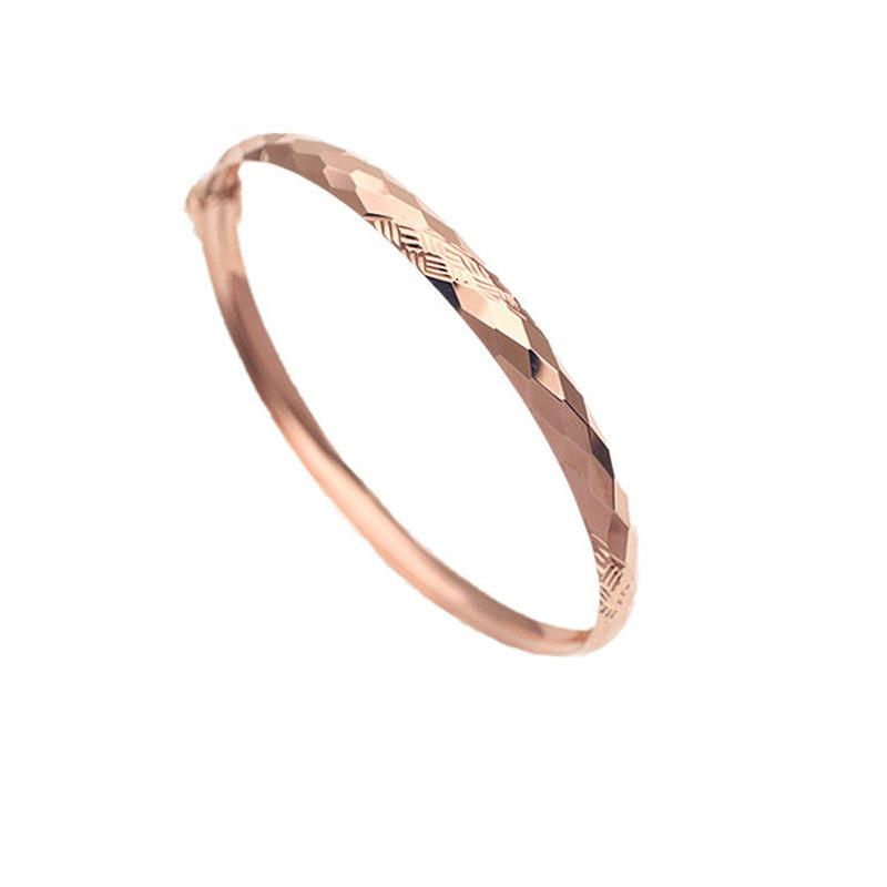 Rose Gold Plated Purple Gold Shiny Laser Bracelet Gold Color Gold Women'S Jewelry Fashion