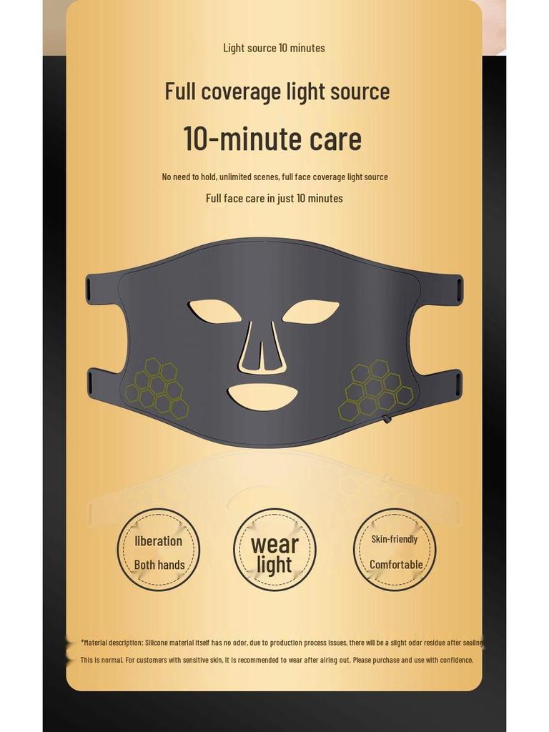 Photon LED Silicone Mask with FDA 510K Approval for Infrared Light Skin Rejuvenation & Blue Spectrum Therapy