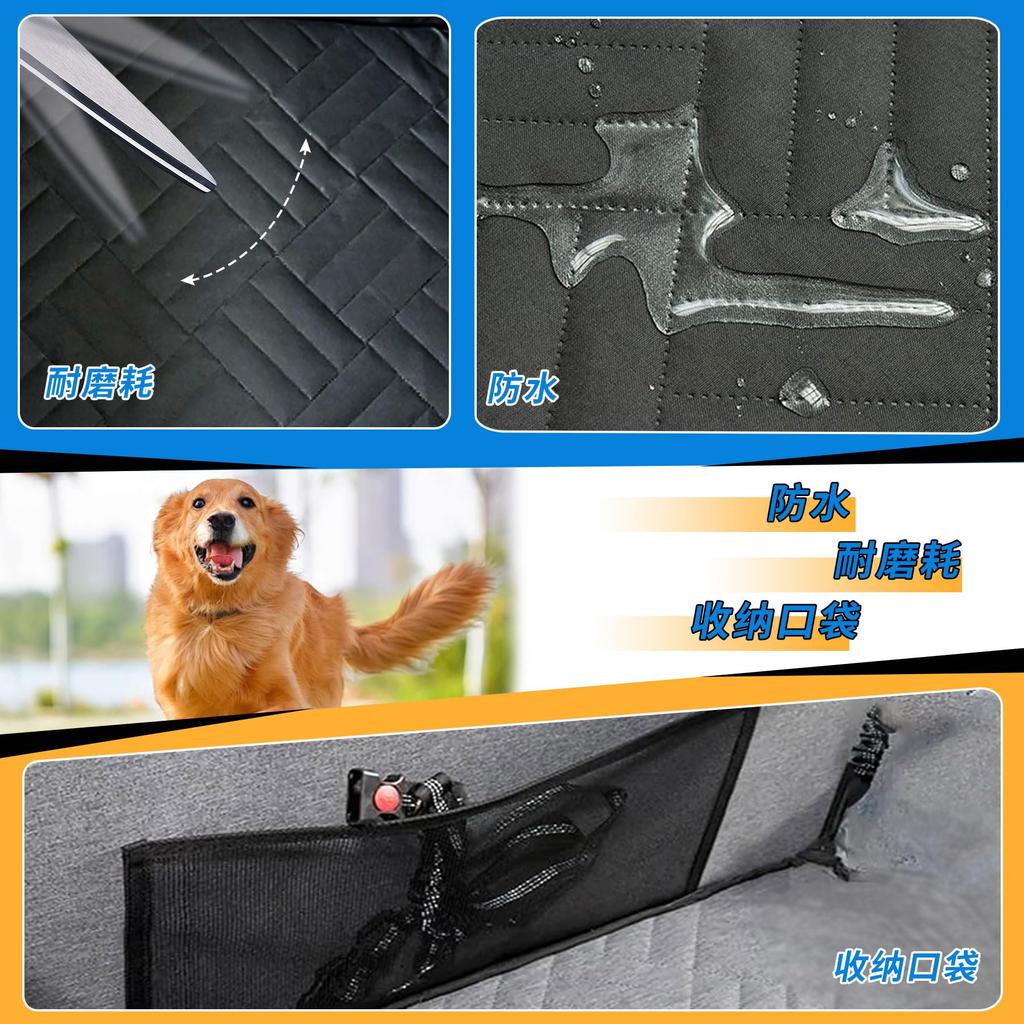 SONGSONG New Design Seat Pet Car Seat Universal Fit for All Car Dog Car Rear Large Capacity Storage Visible Mesh Suitable for All Car All Breeds of