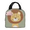 Cute Lion Cartoon Insulated Lunch Bag for Women Kids Portable Food Boxes Thermal Lunch Box Tote